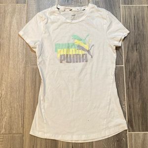 Women’s White Puma T-Shirt | Size XS